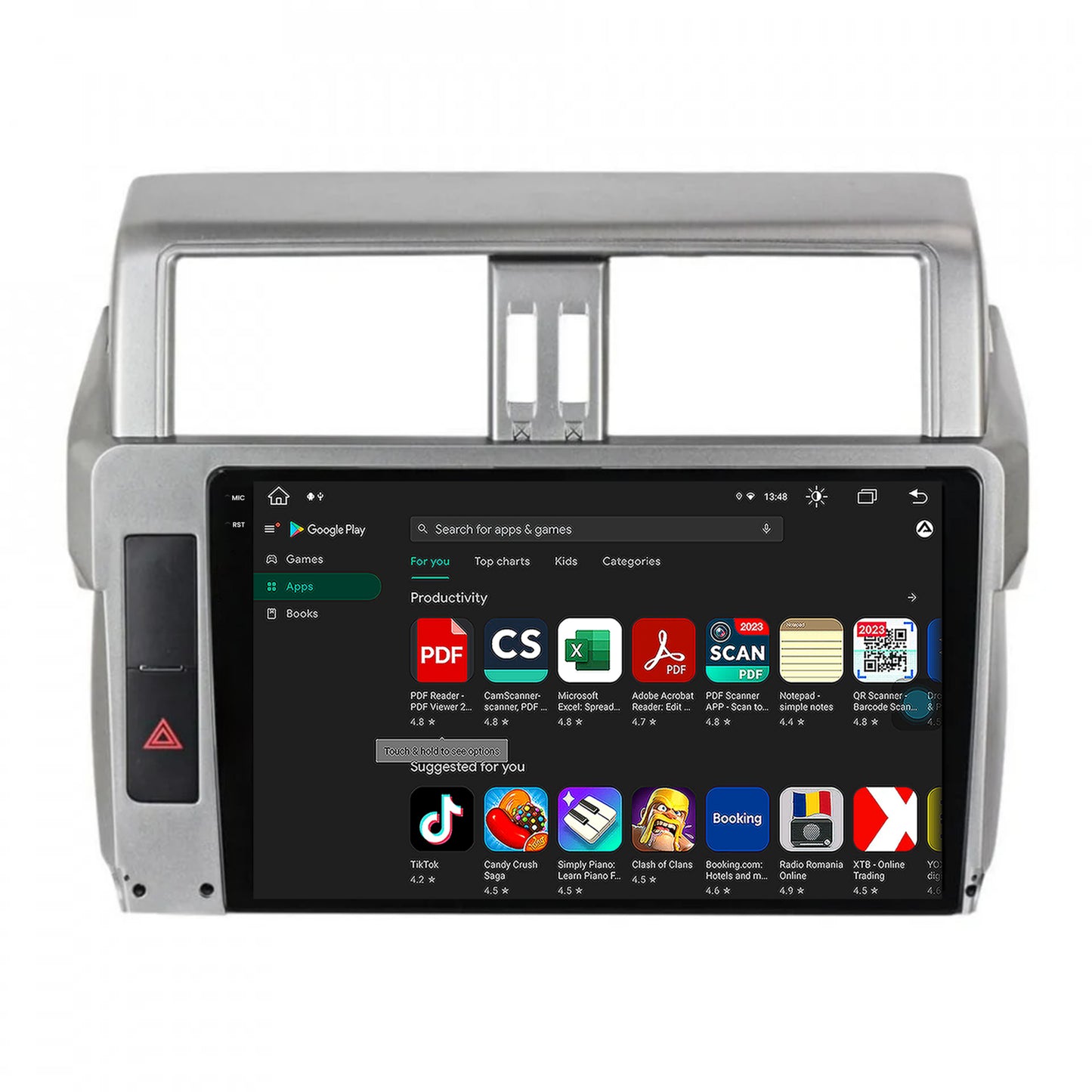 Navigatie Toyota Land Cruiser Prado J150 (2013-2017), Android, V-Octacore / 4GB RAM + 64GB ROM, 9.5 Inch - AD-BGV9004+AD-BGRKIT061