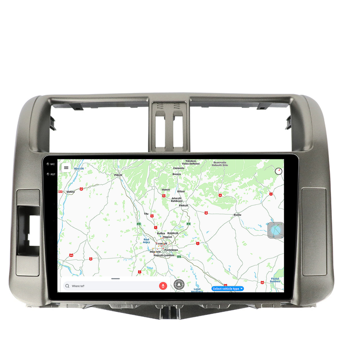 Navigatie Toyota Land Cruiser Prado J150 (2009-2013), Android, X-Octacore / 8GB RAM + 256GB ROM, 9.5 Inch - AD-BGX9008+AD-BGRKIT070