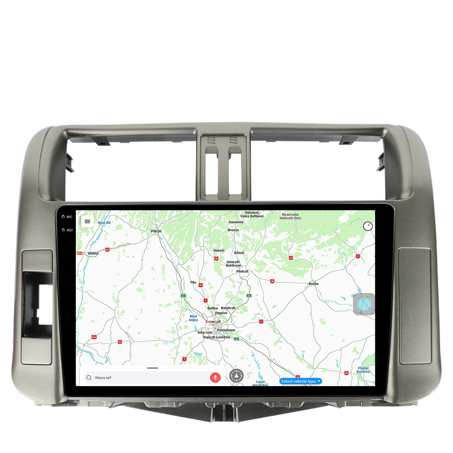Navigatie Toyota Land Cruiser Prado J150 (2009-2013), Android, X-Octacore / 8GB RAM + 256GB ROM, 9.5 Inch - AD-BGX9008+AD-BGRKIT070