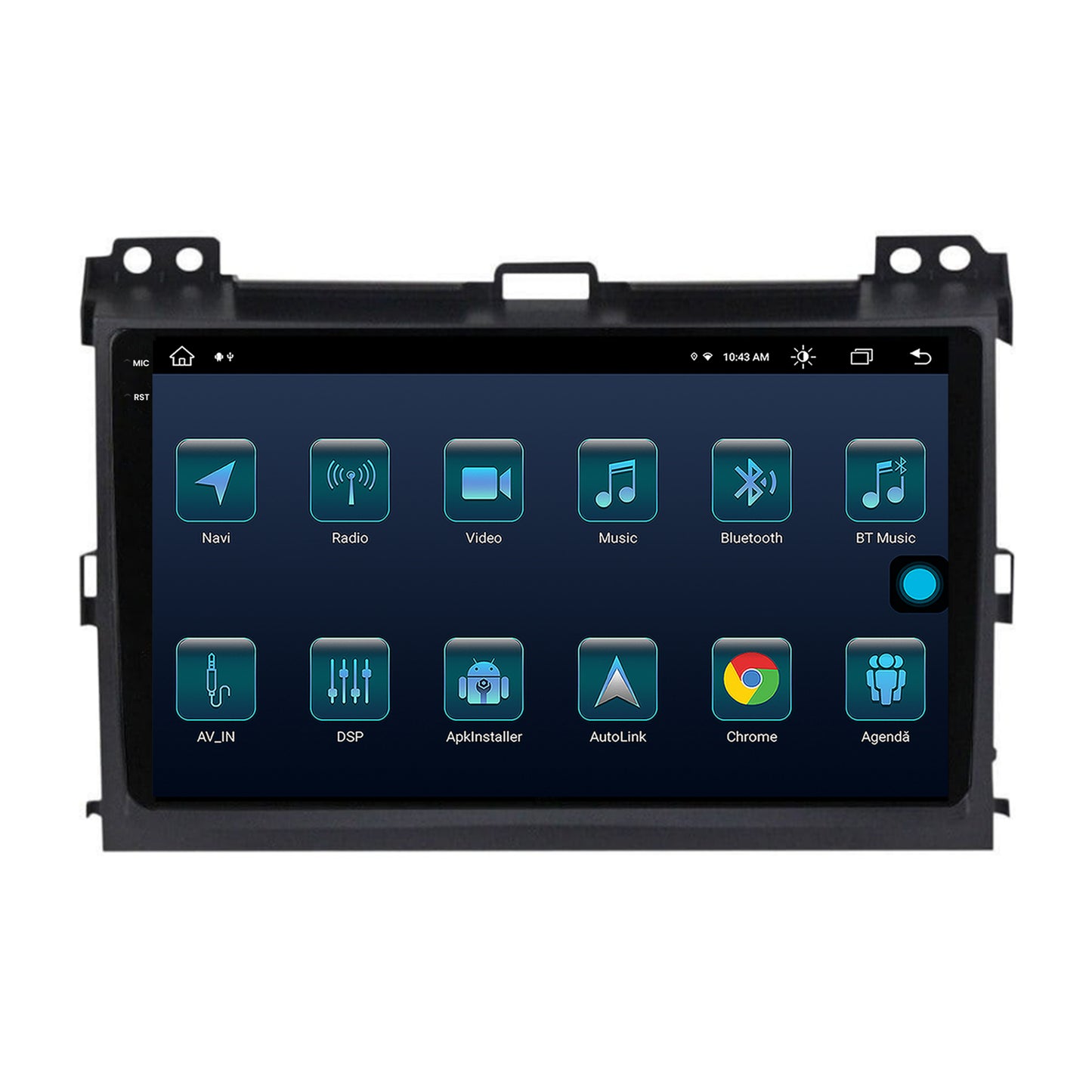 Navigatie Toyota Prado J120 (2002-2010), Android, X-Octacore / 8GB RAM + 256GB ROM, 9.5 Inch - AD-BGX9008+AD-BGRKIT083