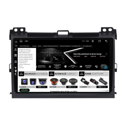 Navigatie Toyota Prado J120 (2002-2010), Android, Z-Octacore / 8GB RAM + 256GB ROM, 9 Inch - AD-BGZ9008+AD-BGRKIT083
