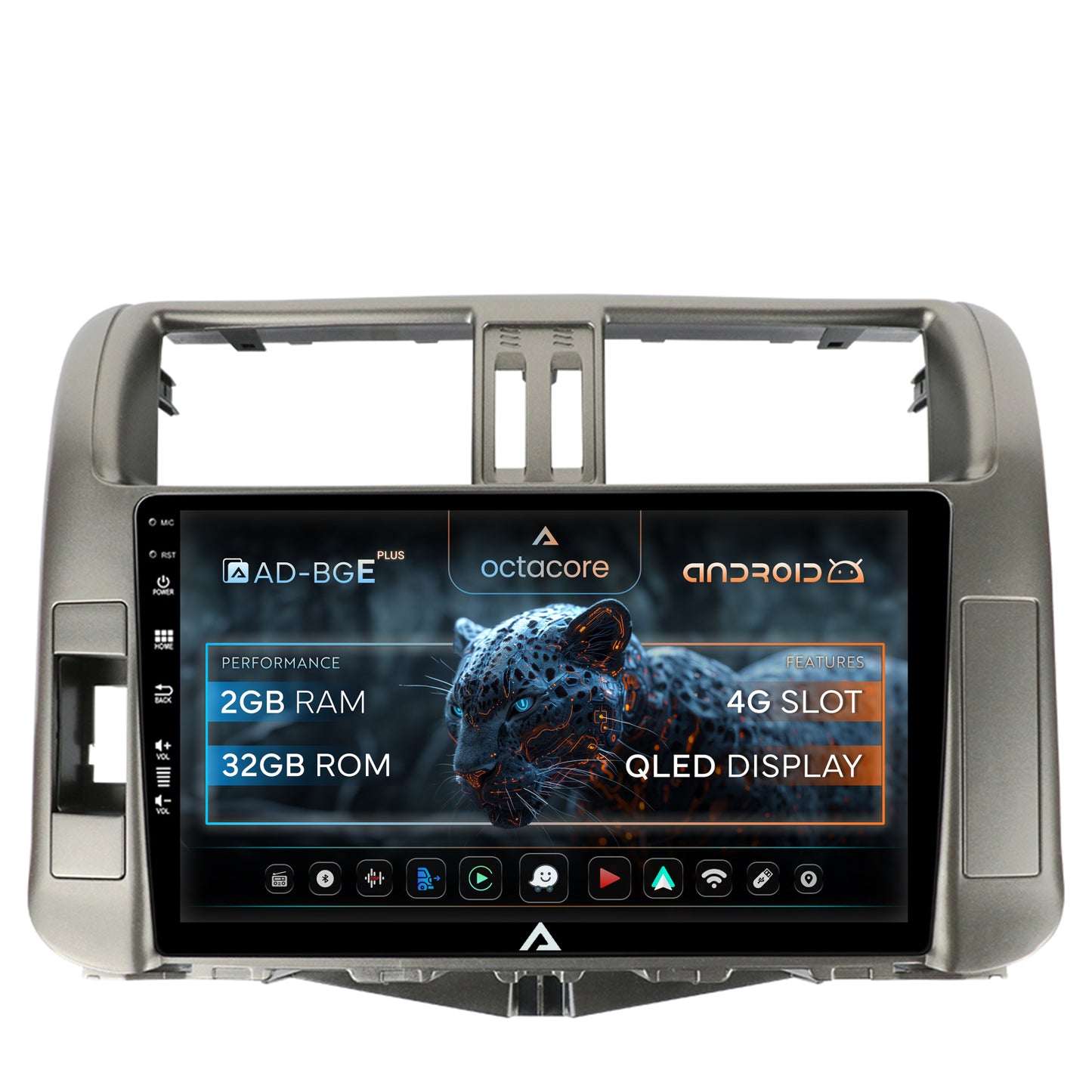 Navigatie Toyota Land Cruiser Prado J150 (2009-2013), Android, E-Octacore / 2GB RAM + 32GB ROM, 9 Inch - AD-BGE9002+AD-BGRKIT070