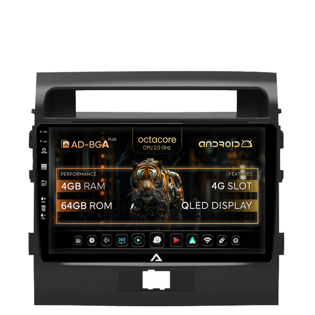 Navigatie Toyota Land Cruiser Prado J150 (2009-2013), Android, A-Octacore / 4GB RAM + 64GB ROM, 9 Inch - AD-BGA9004+AD-BGRKIT070
