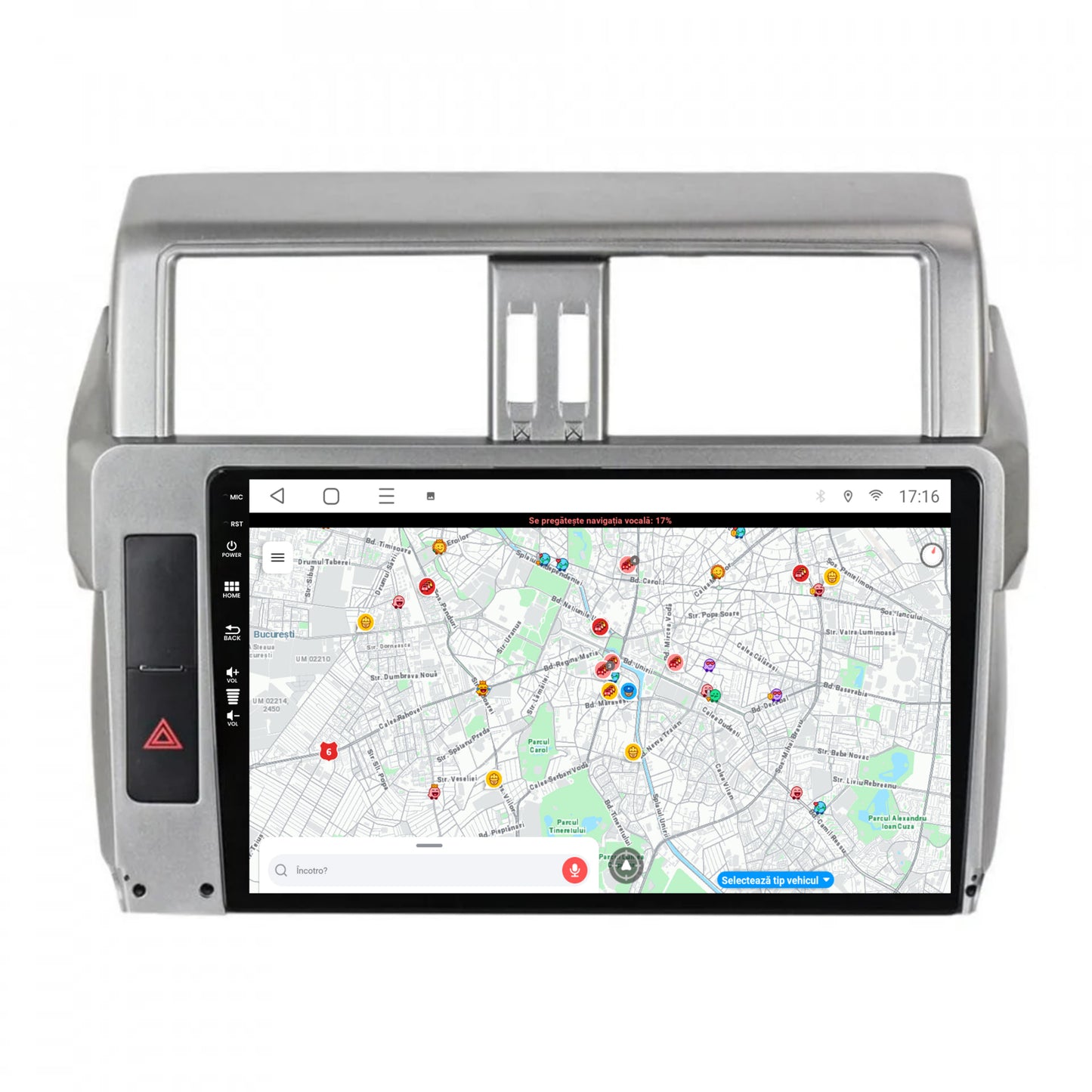 Navigatie Toyota Land Cruiser Prado J150 (2013-2017), Android, E-Octacore / 2GB RAM + 32GB ROM, 10.1 Inch - AD-BGE10002+AD-BGRKIT061