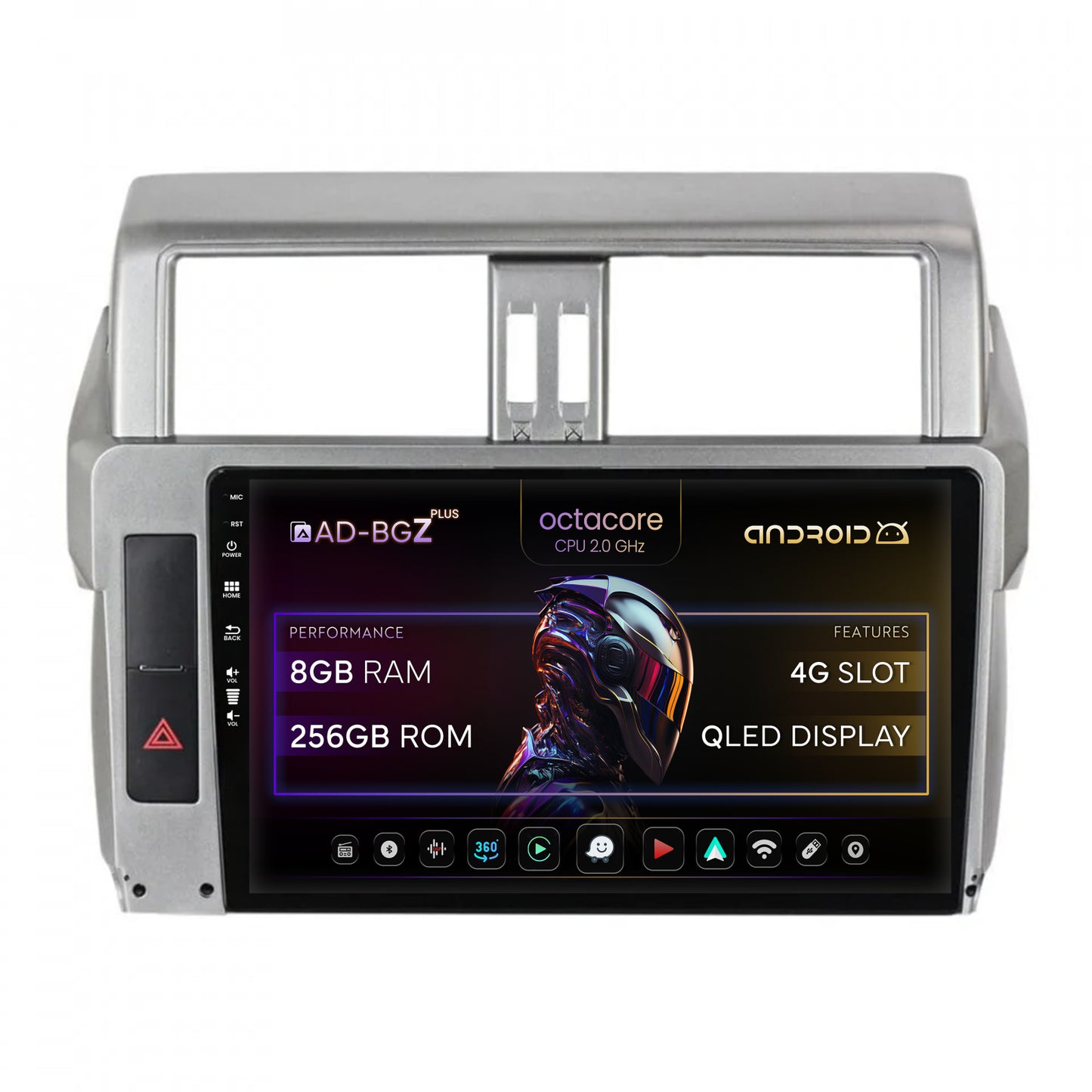 Navigatie Toyota Land Cruiser Prado J150 (2013-2017), Android, Z-Octacore / 8GB RAM + 256GB ROM, 10.1 Inch - AD-BGZ10008+AD-BGRKIT061
