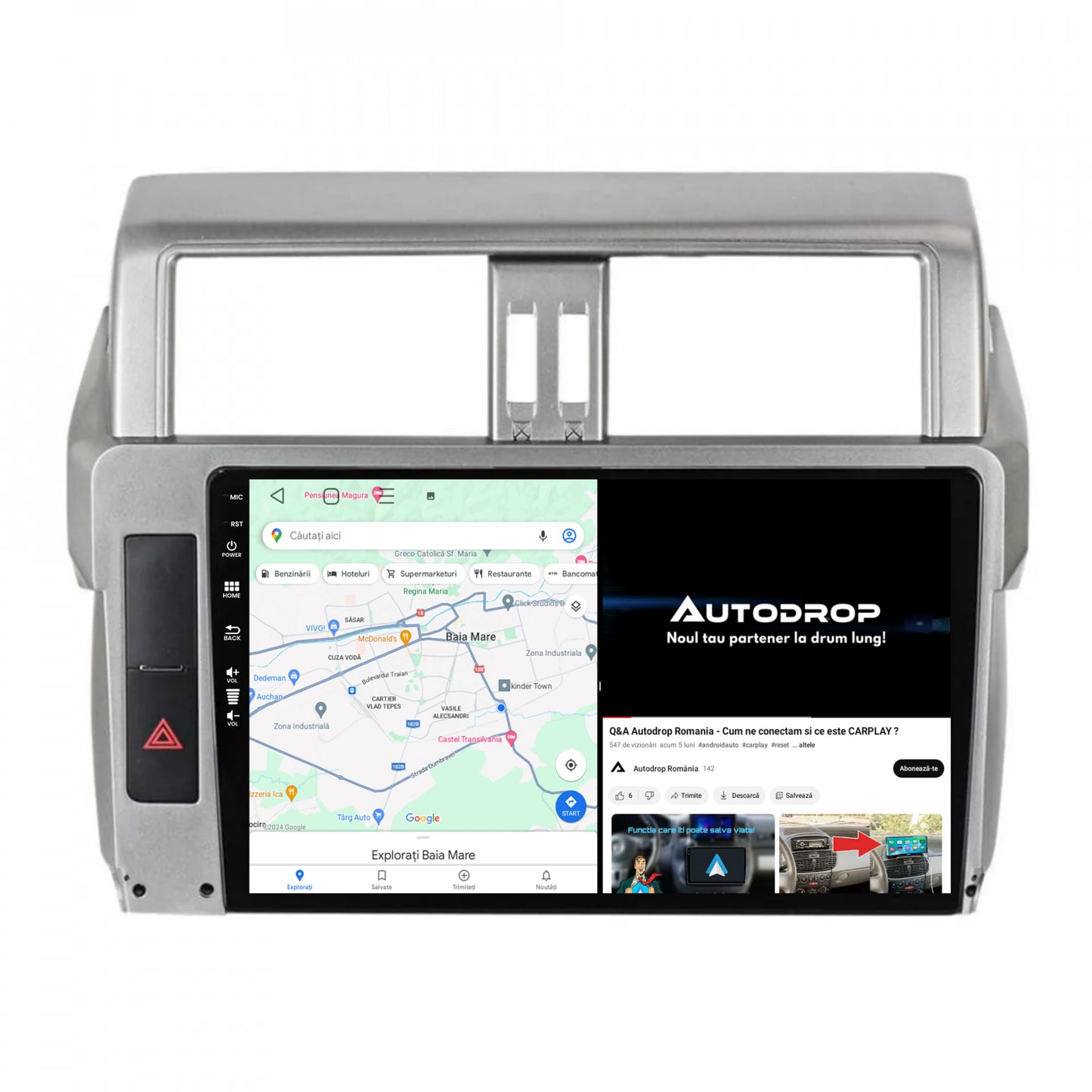 Navigatie Toyota Land Cruiser Prado J150 (2013-2017), Android, P-Octacore / 2GB RAM + 32GB ROM, 10.1 Inch - AD-BGP10002+AD-BGRKIT061