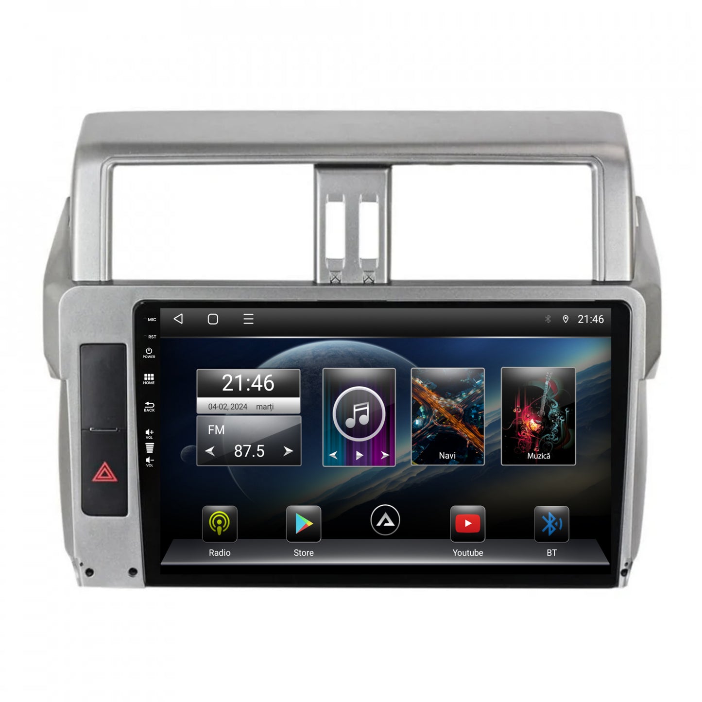 Navigatie Toyota Land Cruiser Prado J150 (2013-2017), Android, P-Octacore / 2GB RAM + 32GB ROM, 10.1 Inch - AD-BGP10002+AD-BGRKIT061
