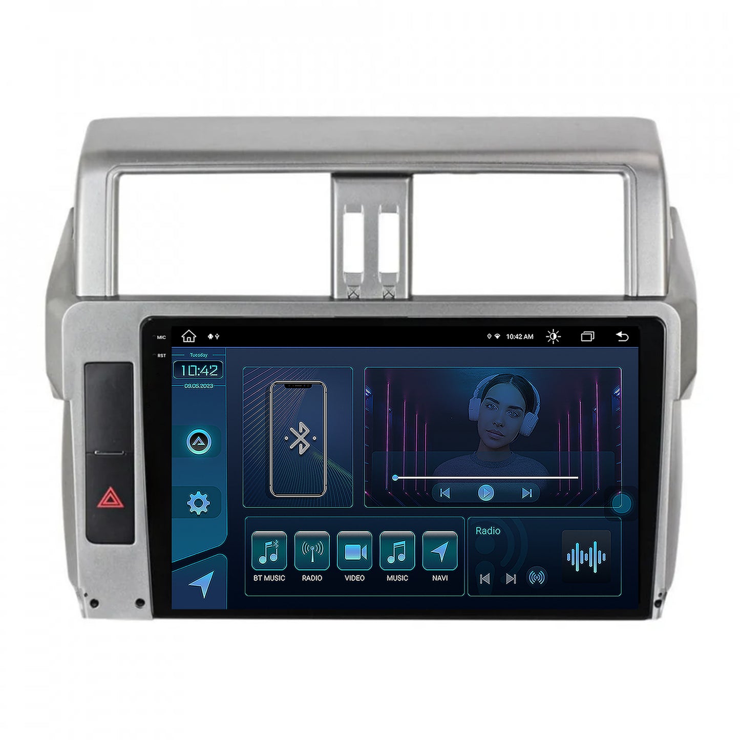 Navigatie Toyota Land Cruiser Prado J150 (2013-2017), Android, X-Octacore / 8GB RAM + 256GB ROM, 9.5 Inch - AD-BGX10008+AD-BGRKIT061