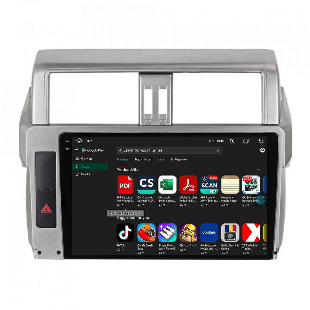 Navigatie Toyota Land Cruiser Prado J150 (2013-2017), Android, X-Octacore / 8GB RAM + 256GB ROM, 9.5 Inch - AD-BGX10008+AD-BGRKIT061