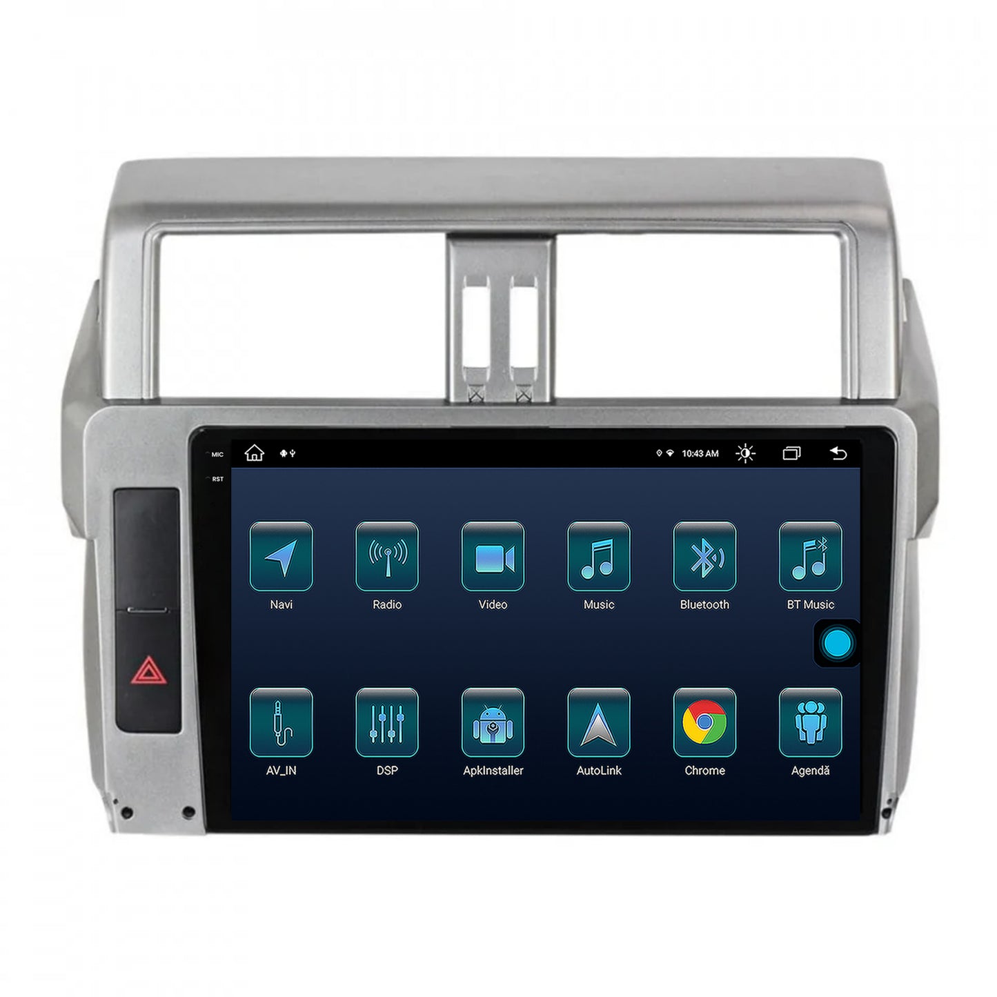 Navigatie Toyota Land Cruiser Prado J150 (2013-2017), Android, X-Octacore / 8GB RAM + 256GB ROM, 9.5 Inch - AD-BGX10008+AD-BGRKIT061