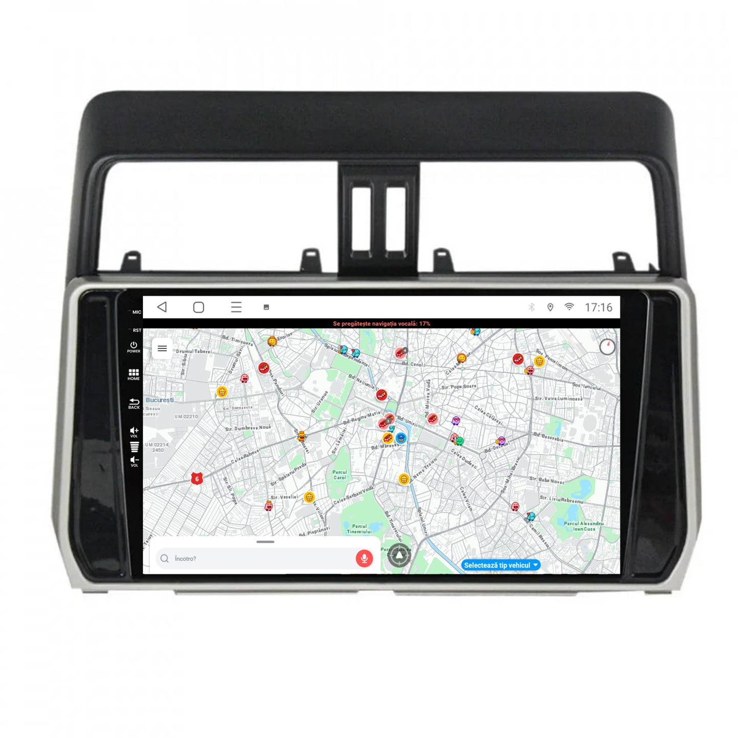 Navigatie Toyota Land Cruiser / Prado J150 (2018+), Android, E-Octacore / 2GB RAM + 32GB ROM, 10.1 Inch - AD-BGE10002+AD-BGRKIT078