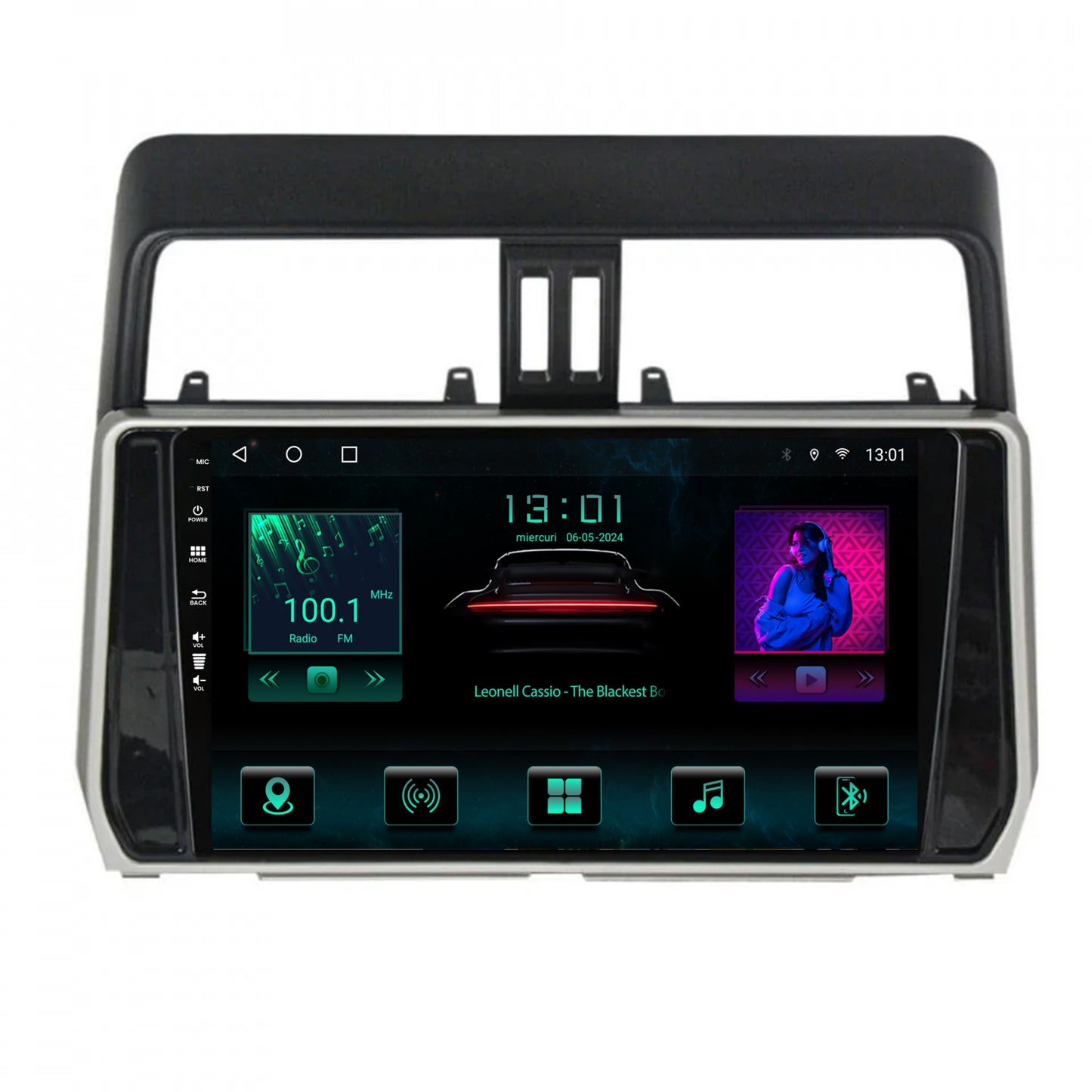 Navigatie Toyota Land Cruiser / Prado J150 (2018+), Android, A-Octacore / 4GB RAM + 64GB ROM, 10.1 Inch - AD-BGA10004+AD-BGRKIT078