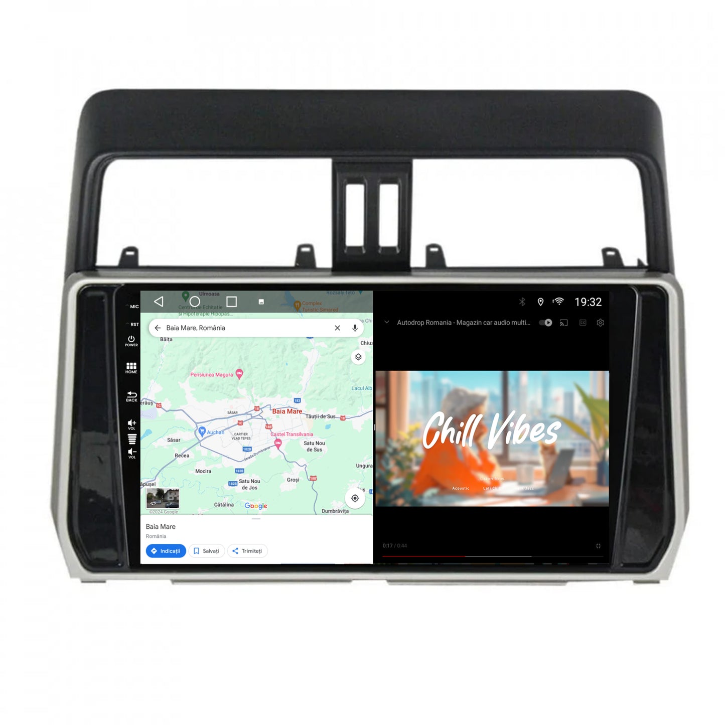 Navigatie Toyota Land Cruiser / Prado J150 (2018+), Android, A-Octacore / 4GB RAM + 64GB ROM, 10.1 Inch - AD-BGA10004+AD-BGRKIT078