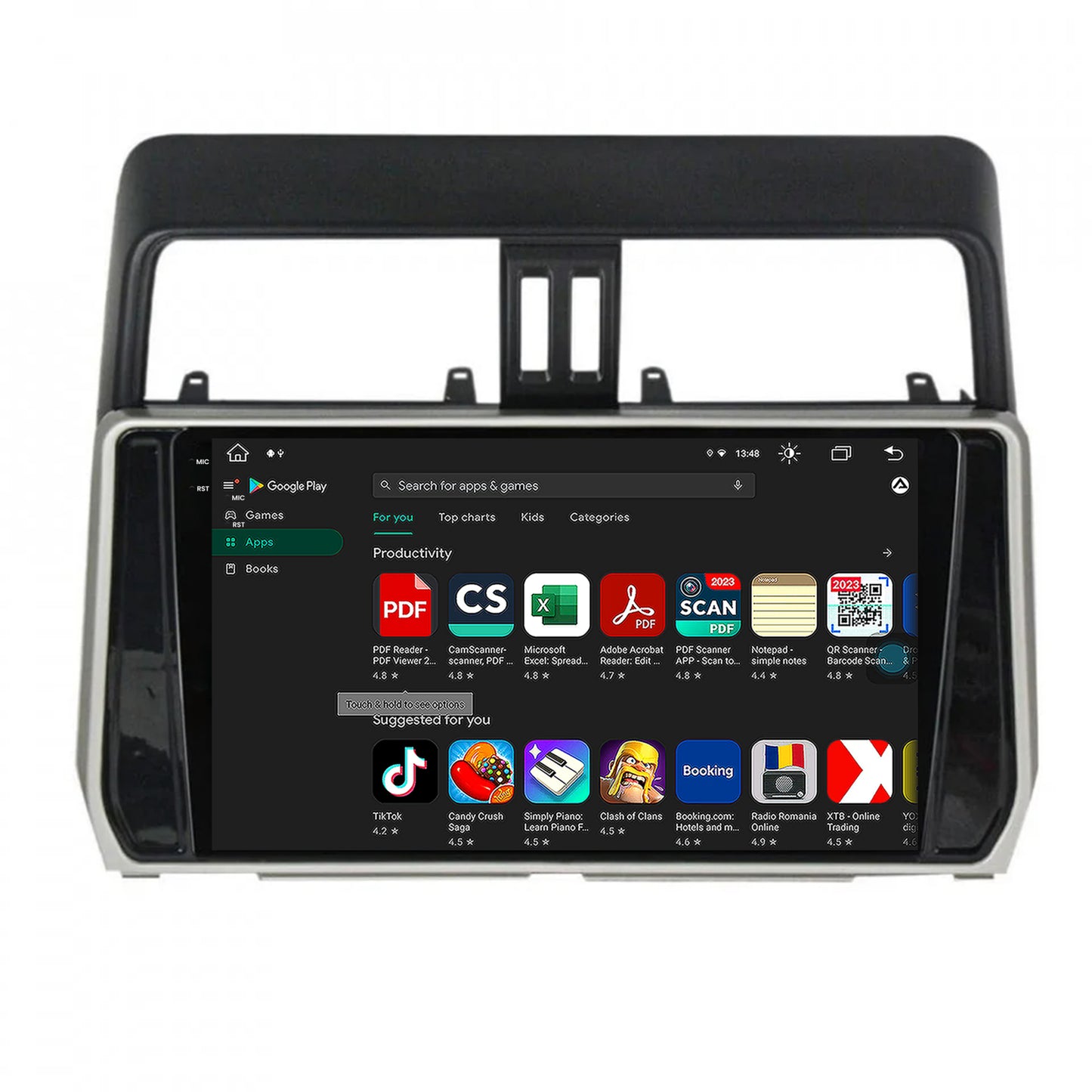 Navigatie Toyota Land Cruiser / Prado J150 (2018+), Android, X-Octacore / 8GB RAM + 256GB ROM, 9.5 Inch - AD-BGX10008+AD-BGRKIT078