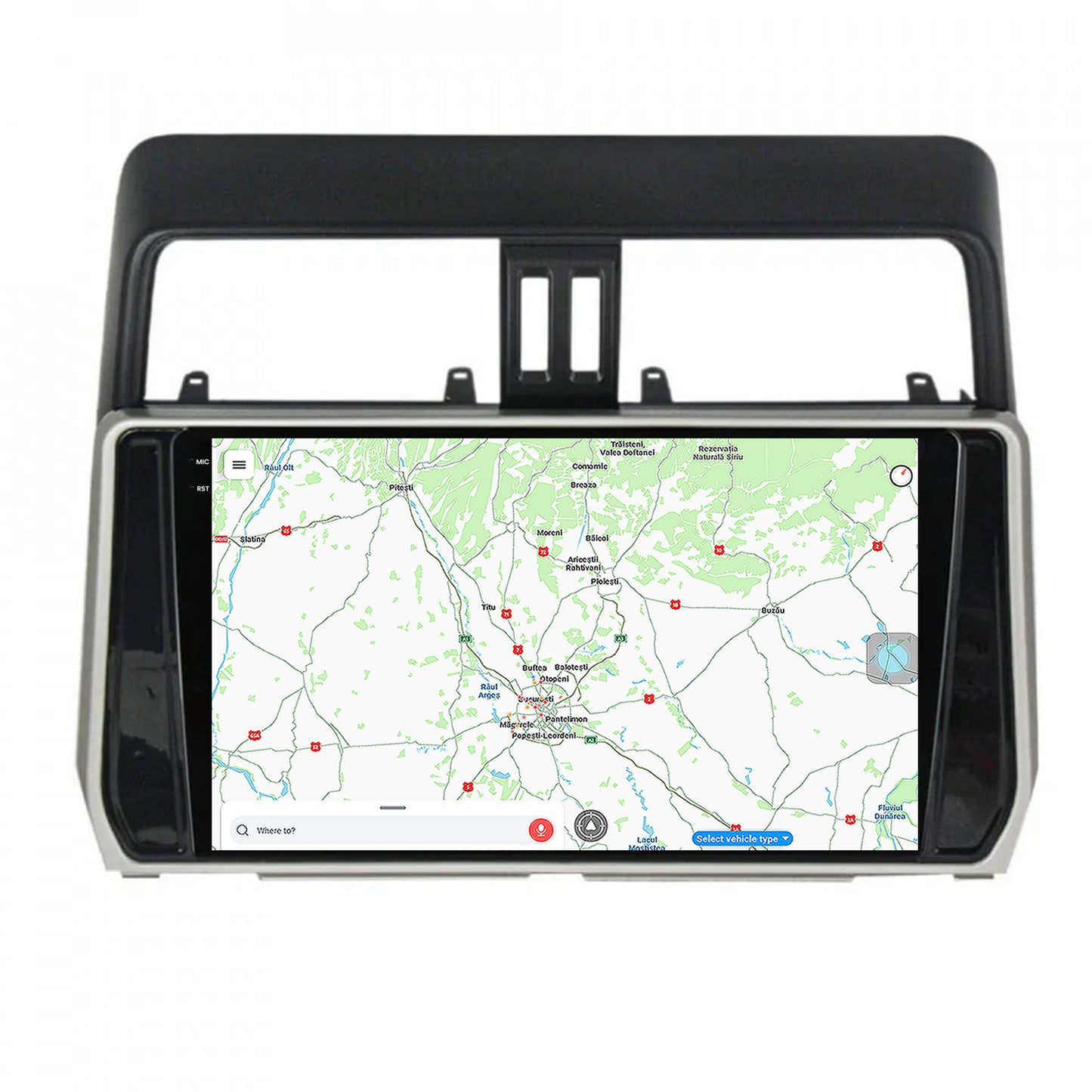 Navigatie Toyota Land Cruiser / Prado J150 (2018+), Android, X-Octacore / 8GB RAM + 256GB ROM, 9.5 Inch - AD-BGX10008+AD-BGRKIT078
