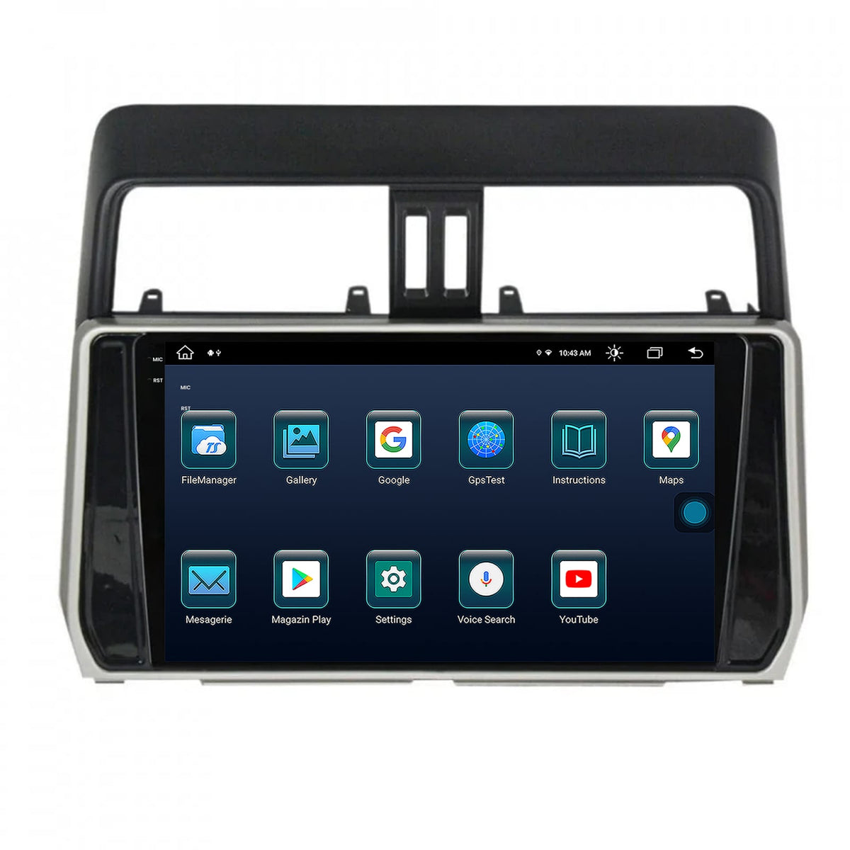 Navigatie Toyota Land Cruiser / Prado J150 (2018+), Android, X-Octacore / 8GB RAM + 256GB ROM, 9.5 Inch - AD-BGX10008+AD-BGRKIT078