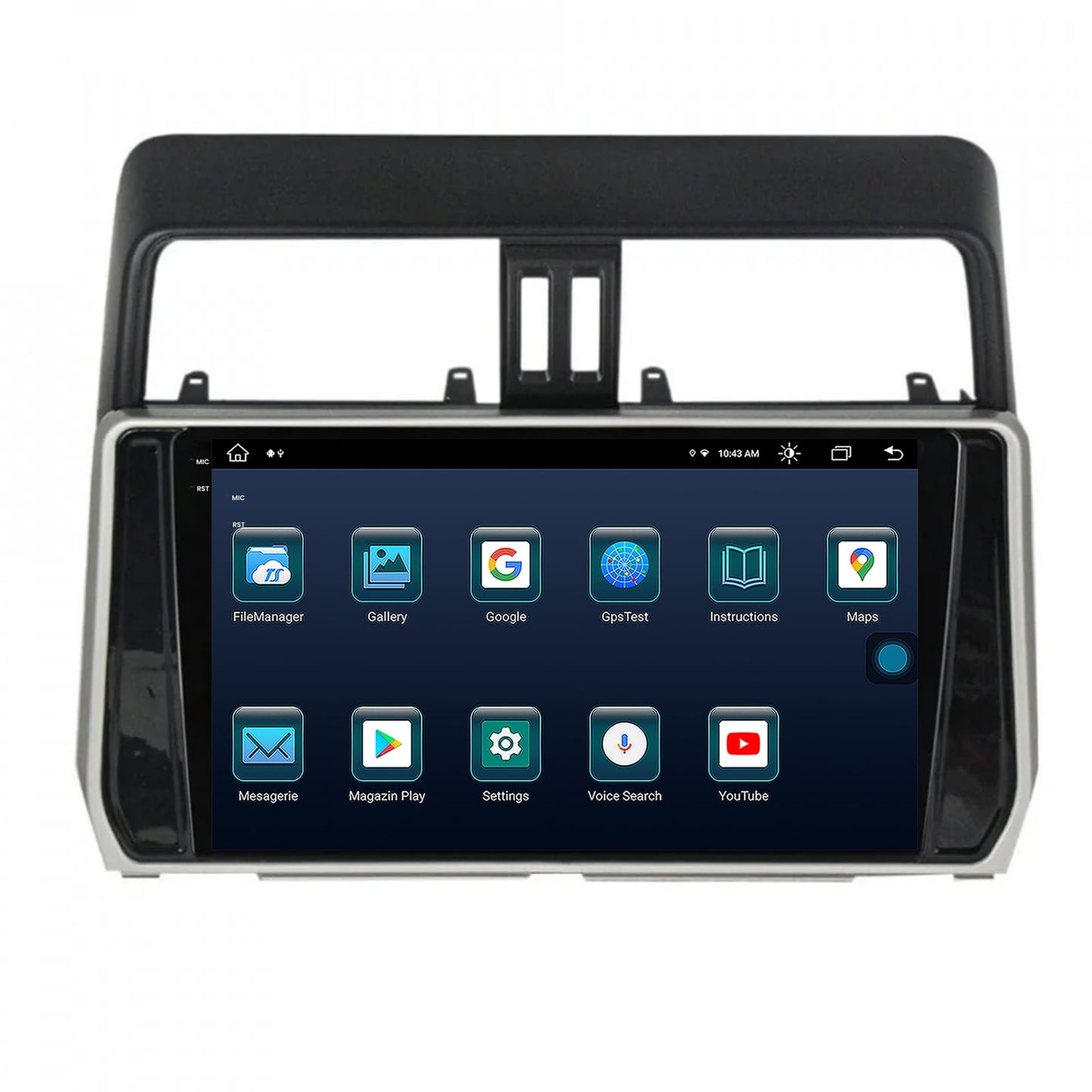 Navigatie Toyota Land Cruiser / Prado J150 (2018+), Android, X-Octacore / 8GB RAM + 256GB ROM, 9.5 Inch - AD-BGX10008+AD-BGRKIT078