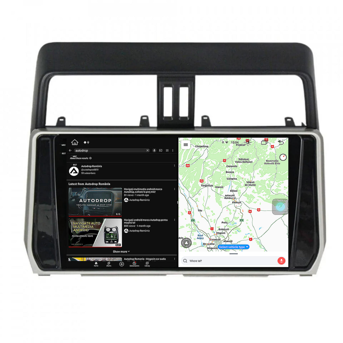 Navigatie Toyota Land Cruiser / Prado J150 (2018+), Android, X-Octacore / 8GB RAM + 256GB ROM, 9.5 Inch - AD-BGX10008+AD-BGRKIT078