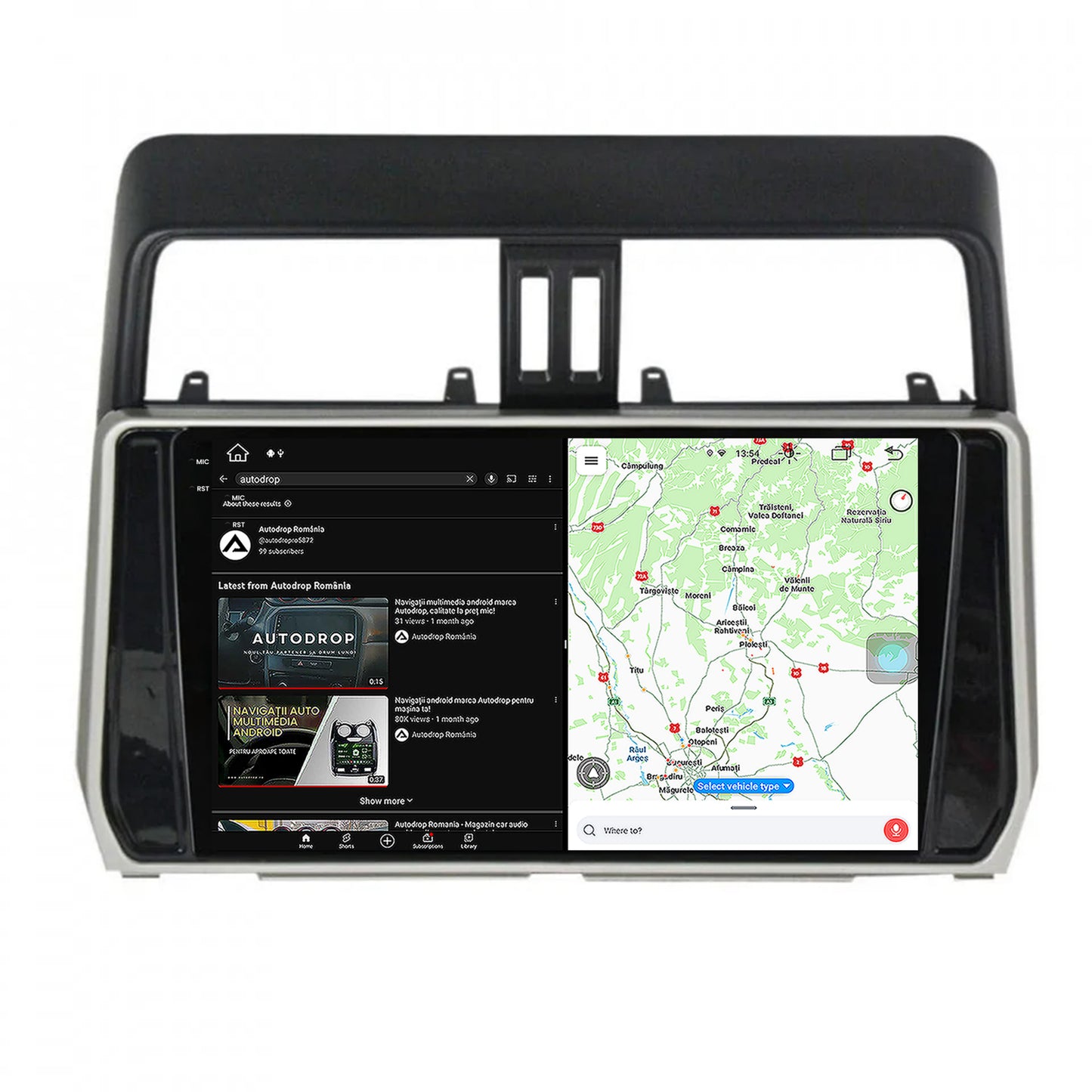 Navigatie Toyota Land Cruiser / Prado J150 (2018+), Android, X-Octacore / 8GB RAM + 256GB ROM, 9.5 Inch - AD-BGX10008+AD-BGRKIT078