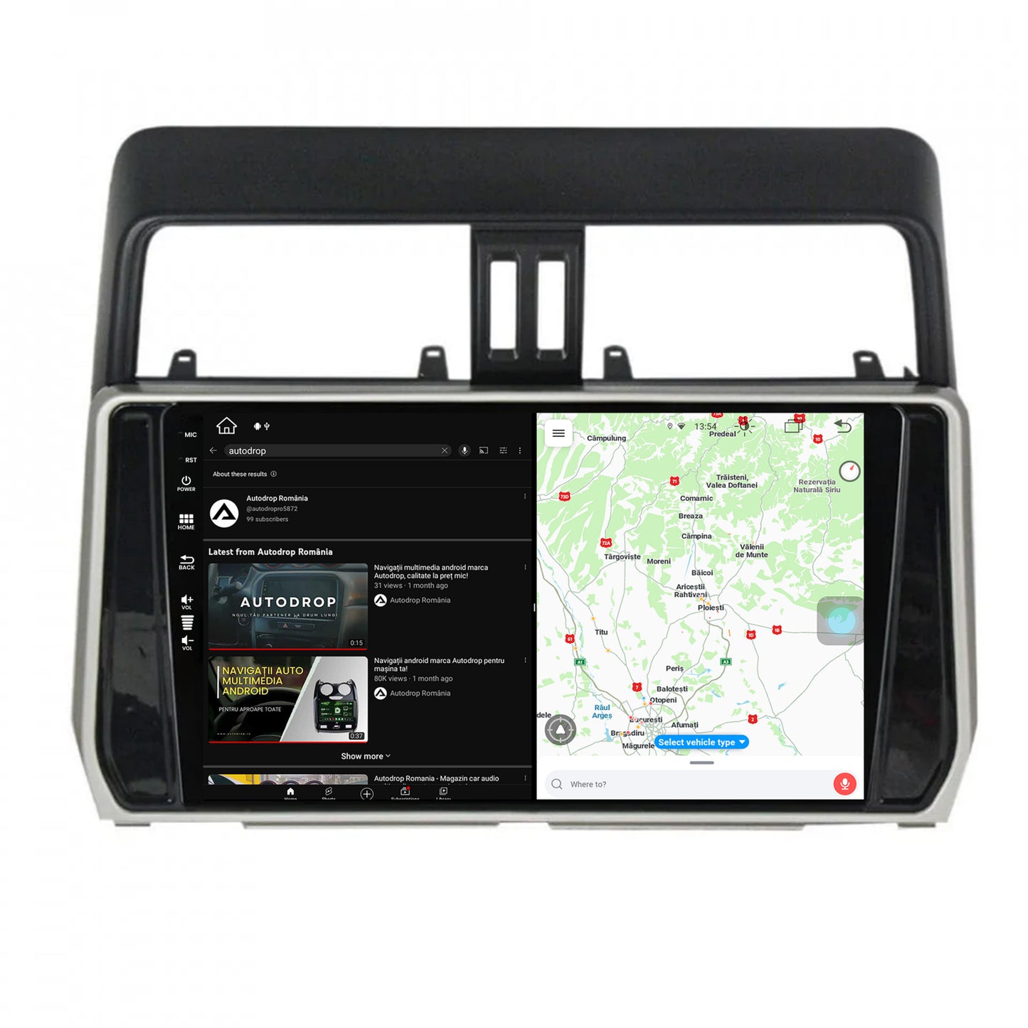 Navigatie Toyota Land Cruiser / Prado J150 (2018+), Android, Z-Octacore / 8GB RAM + 256GB ROM, 10.1 Inch - AD-BGZ10008+AD-BGRKIT078