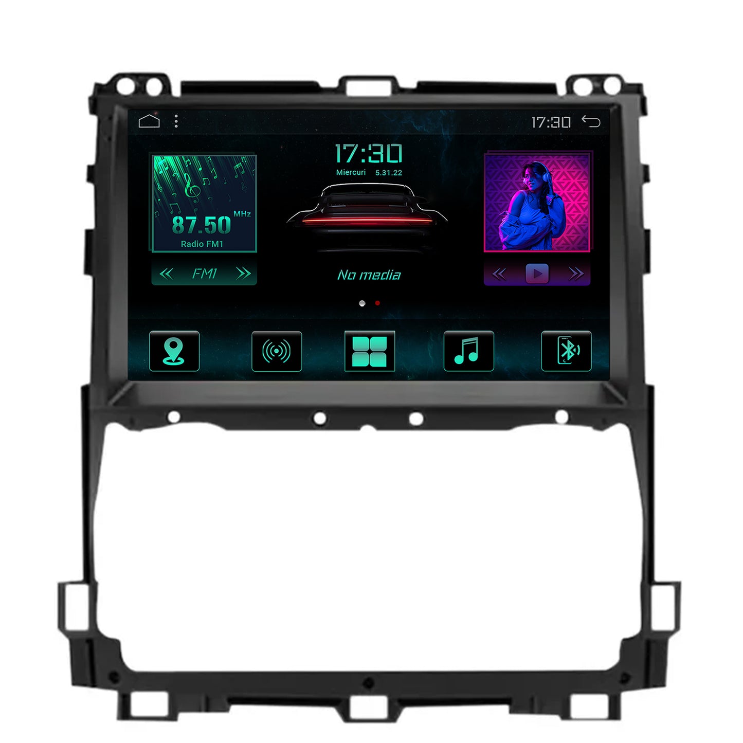 Navigatie Toyota Prado J120 (2002-2010), Android, A-Octacore / 4GB RAM + 64GB ROM, 9 Inch - AD-BGA9004+AD-BGRKIT084