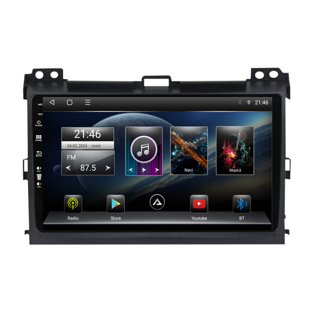 Navigatie Toyota Prado J120 (2002-2010), Android, E-Octacore / 2GB RAM + 32GB ROM, 9 Inch - AD-BGE9002+AD-BGRKIT083