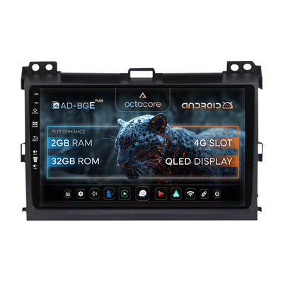 Navigatie Toyota Prado J120 (2002-2010), Android, E-Octacore / 2GB RAM + 32GB ROM, 9 Inch - AD-BGE9002+AD-BGRKIT083