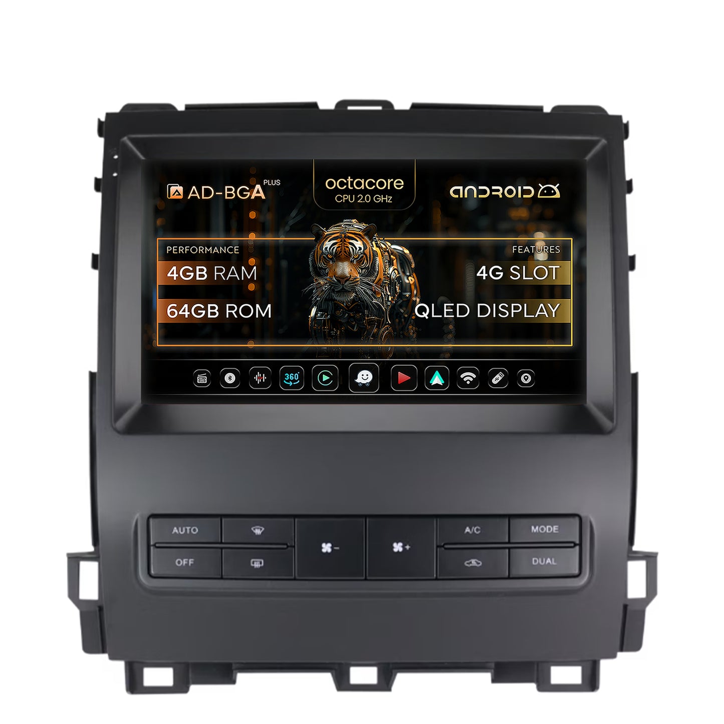 Navigatie Toyota Prado J120 (2002-2010), Android, A-Octacore / 4GB RAM + 64GB ROM, 9 Inch - AD-BGA9004+AD-BGRKIT083V2