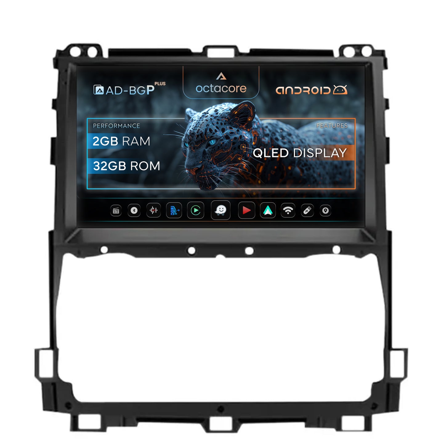 Navigatie Toyota Prado J120 (2002-2010), Android, P-Octacore / 2GB RAM + 32GB ROM, 9 Inch - AD-BGP9002+AD-BGRKIT084
