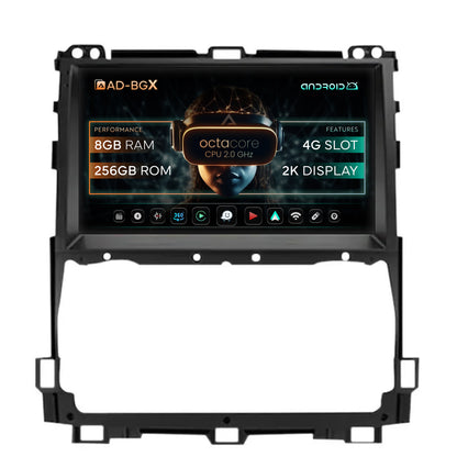 Navigatie Toyota Prado J120 (2002-2010), Android, X-Octacore / 8GB RAM + 256GB ROM, 9.5 Inch - AD-BGX9008+AD-BGRKIT084