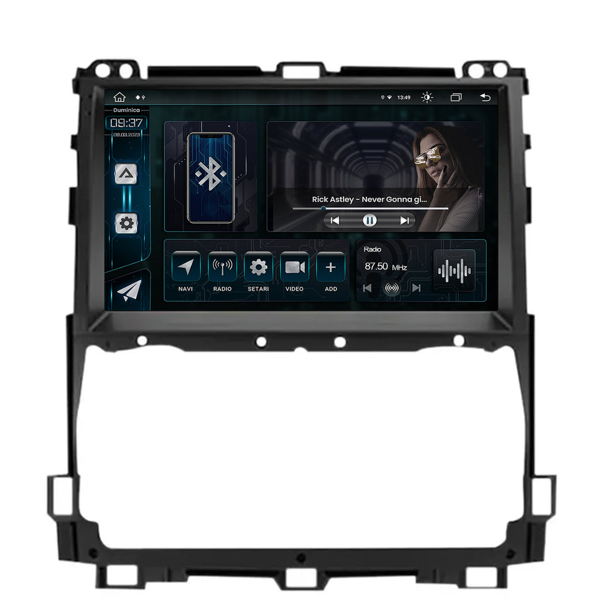 Navigatie Toyota Prado J120 (2002-2010), Android, Z-Octacore / 8GB RAM + 256GB ROM, 9 Inch - AD-BGZ9008+AD-BGRKIT084
