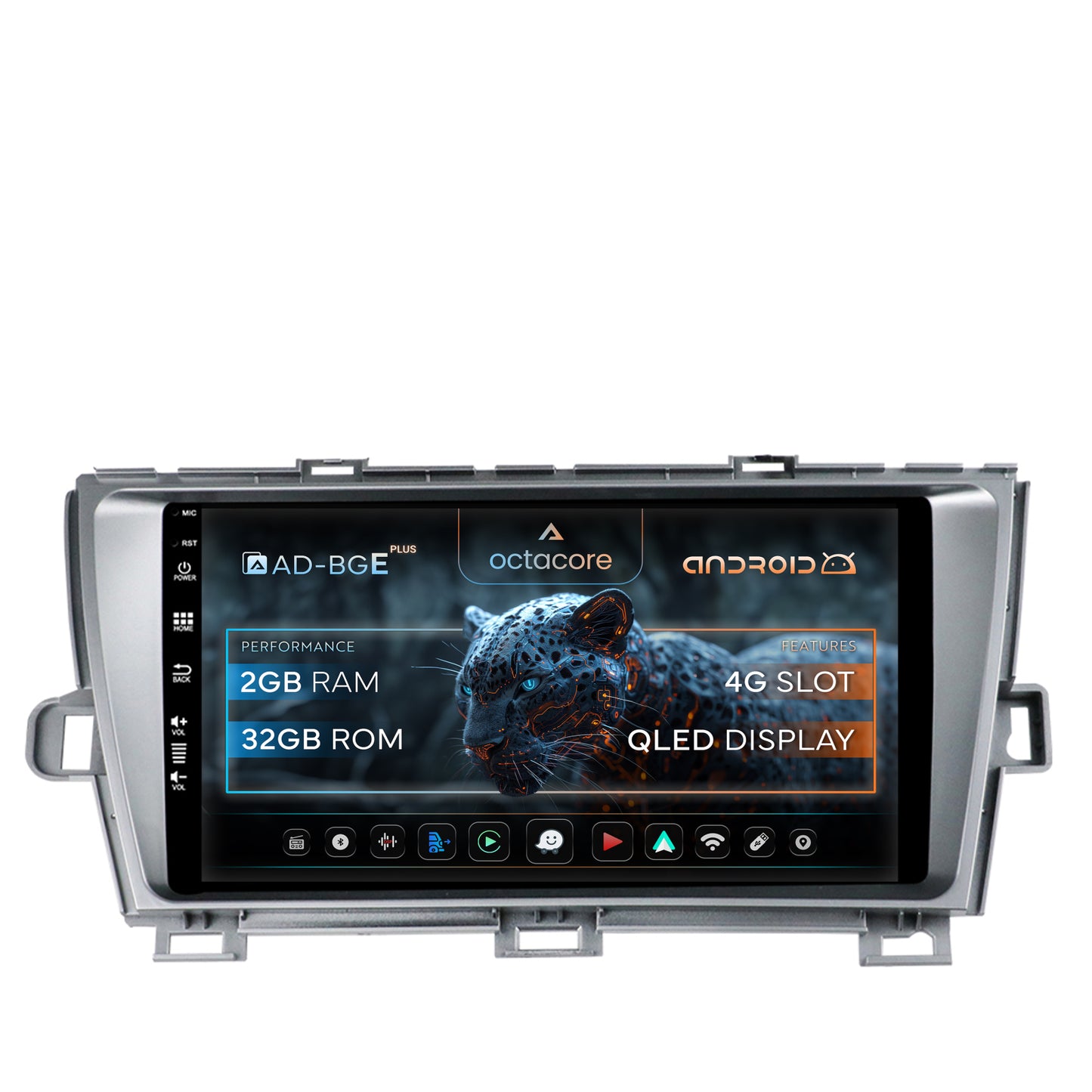 Navigatie Toyota Prius (2009-2014), Android, E-Octacore / 2GB RAM + 32GB ROM, 9 Inch - AD-BGE9002+AD-BGRKIT089-S