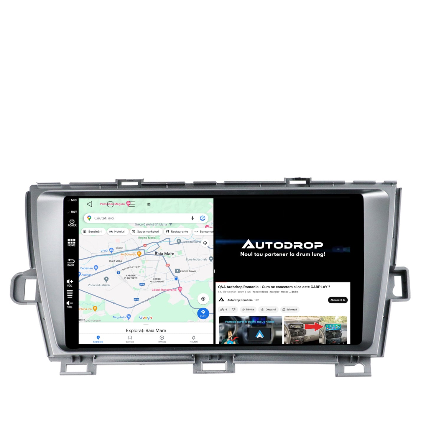 Navigatie Toyota Prius (2009-2014), Android, E-Octacore / 2GB RAM + 32GB ROM, 9 Inch - AD-BGE9002+AD-BGRKIT089-S