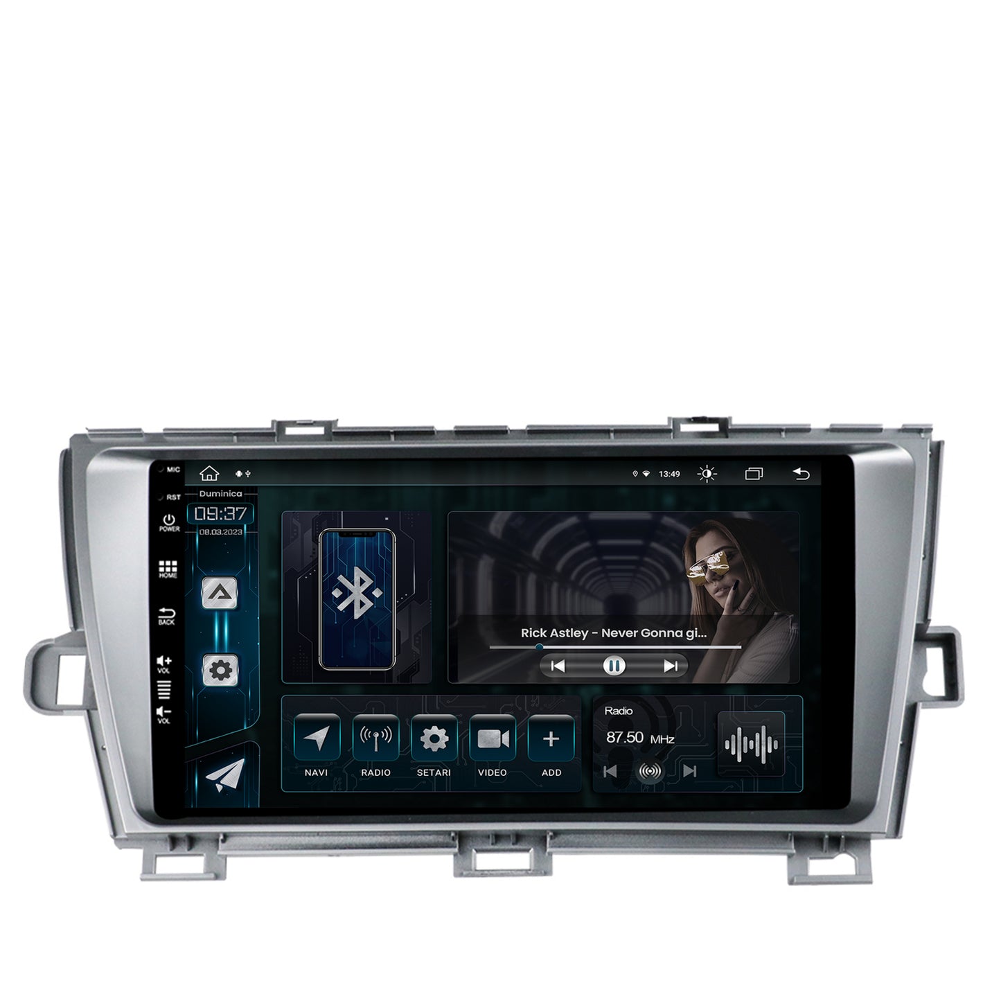 Navigatie Toyota Prius (2009-2014), Android, Z-Octacore / 8GB RAM + 256GB ROM, 9 Inch - AD-BGZ9008+AD-BGRKIT089-S