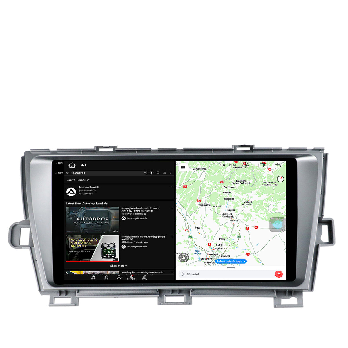 Navigatie Toyota Prius (2009-2014), Android, V-Octacore / 4GB RAM + 64GB ROM, 9.5 Inch - AD-BGV9004+AD-BGRKIT089-S