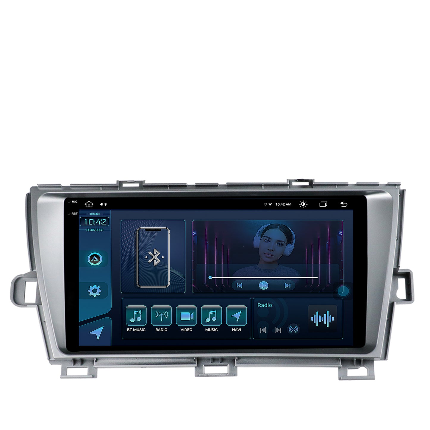 Navigatie Toyota Prius (2009-2014), Android, X-Octacore / 8GB RAM + 256GB ROM, 9.5 Inch - AD-BGX9008+AD-BGRKIT089-S