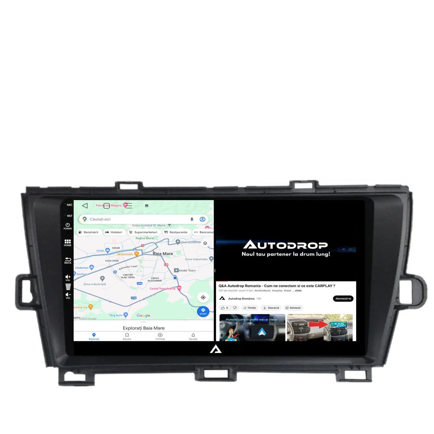 Navigatie Toyota Prius (2009-2014), Android, A-Octacore / 4GB RAM + 64GB ROM, 9 Inch - AD-BGA9004+AD-BGRKIT089-B