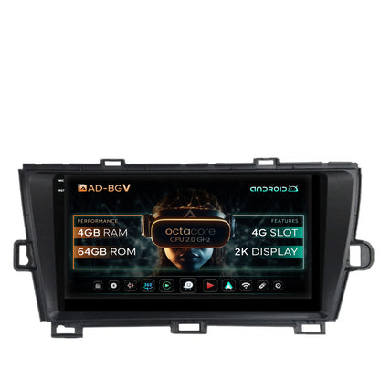 Navigatie Toyota Prius (2009-2014), Android , V-Octacore / 4GB RAM + 64GB ROM, 9.5 Inch - AD-BGV9004+AD-BGRKIT089-B