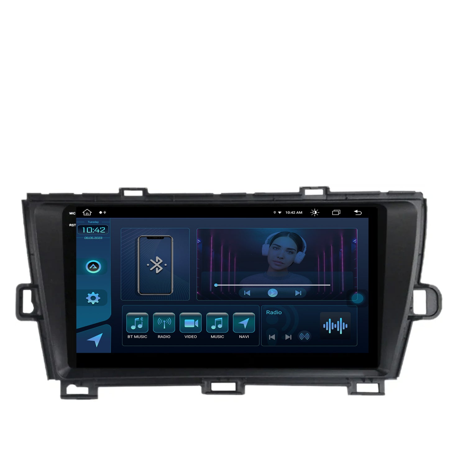 Navigatie Toyota Prius (2009-2014), Android, X-Octacore / 8GB RAM + 256GB ROM, 9.5 Inch - AD-BGX9008+AD-BGRKIT089-B