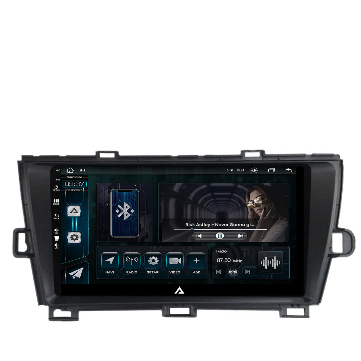 Navigatie Toyota Prius (2009-2014), Android, Z-Octacore / 8GB RAM + 256GB ROM, 9 Inch - AD-BGZ9008+AD-BGRKIT089-B