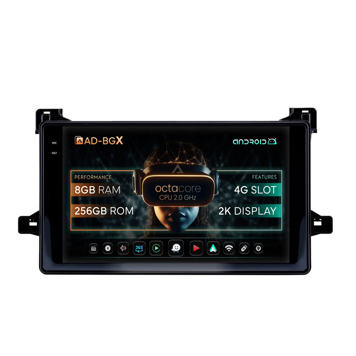 Navigatie Toyota Prius (2015+), Android, X-Octacore / 8GB RAM + 256GB ROM, 9.5 Inch - AD-BGX9008+AD-BGRKIT097