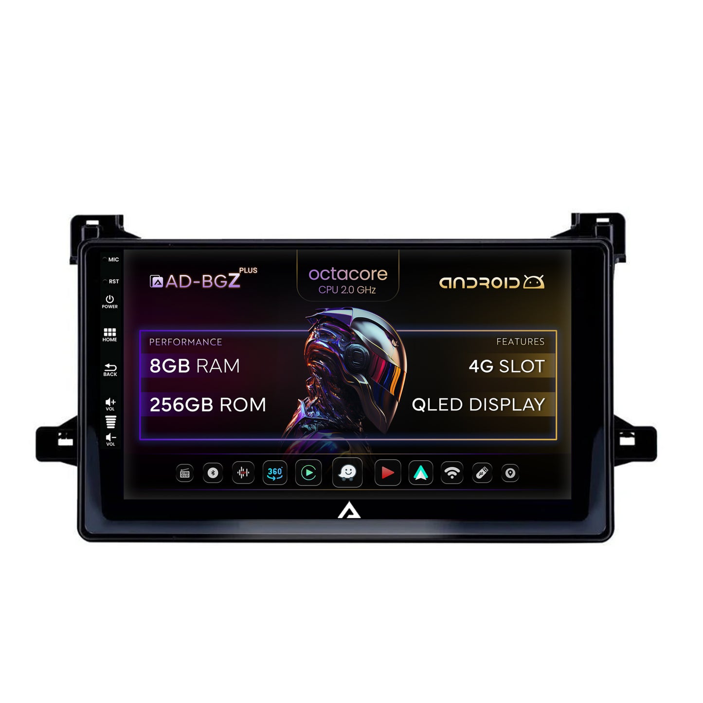Navigatie Toyota Prius (2015+), Android, Z-Octacore / 8GB RAM + 256GB ROM, 9 Inch - AD-BGZ9008+AD-BGRKIT097