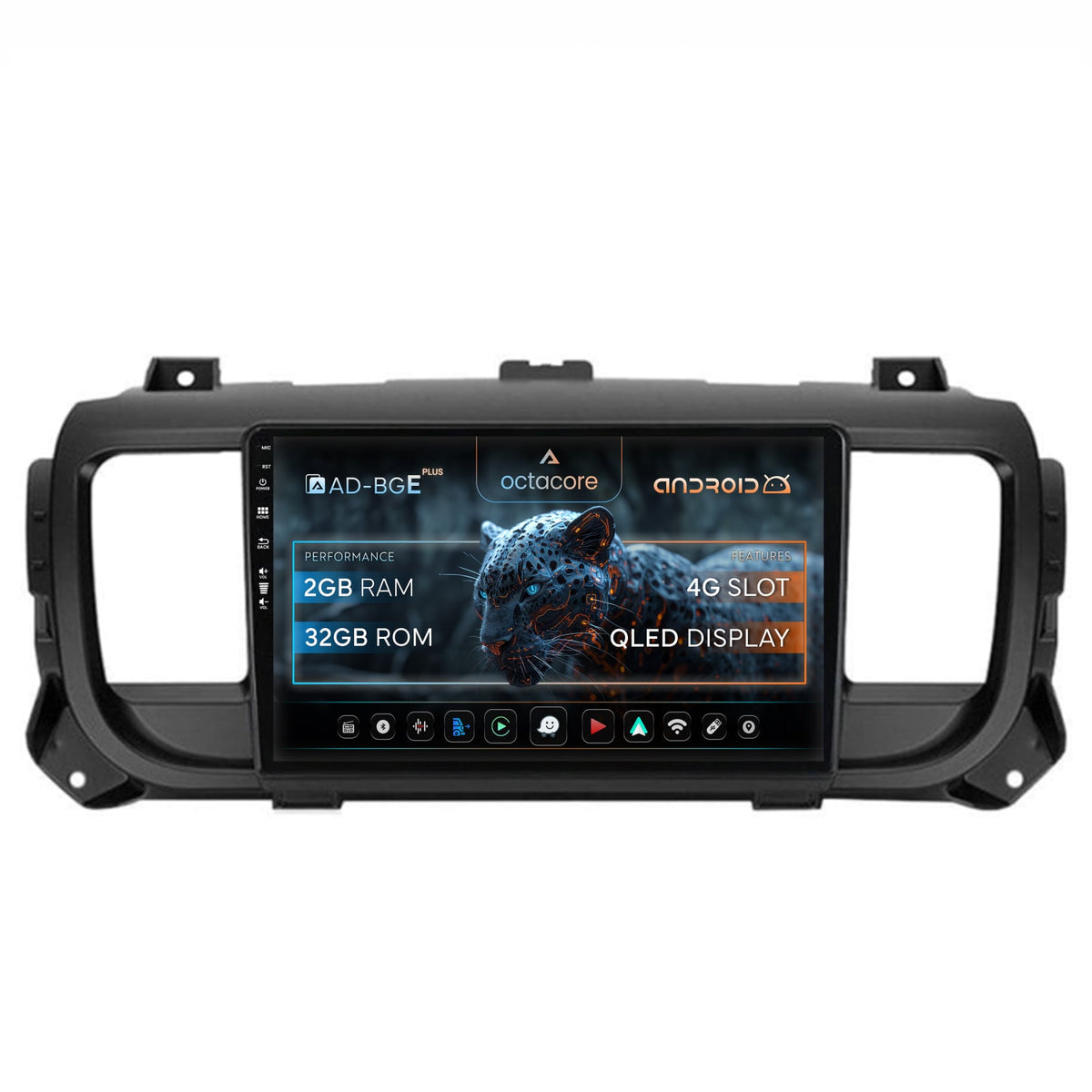 Navigatie Toyota Proace (2016+), Android, E-Octacore / 2GB RAM + 32GB ROM, 9 Inch - AD-BGE9002+AD-BGRKIT065V2