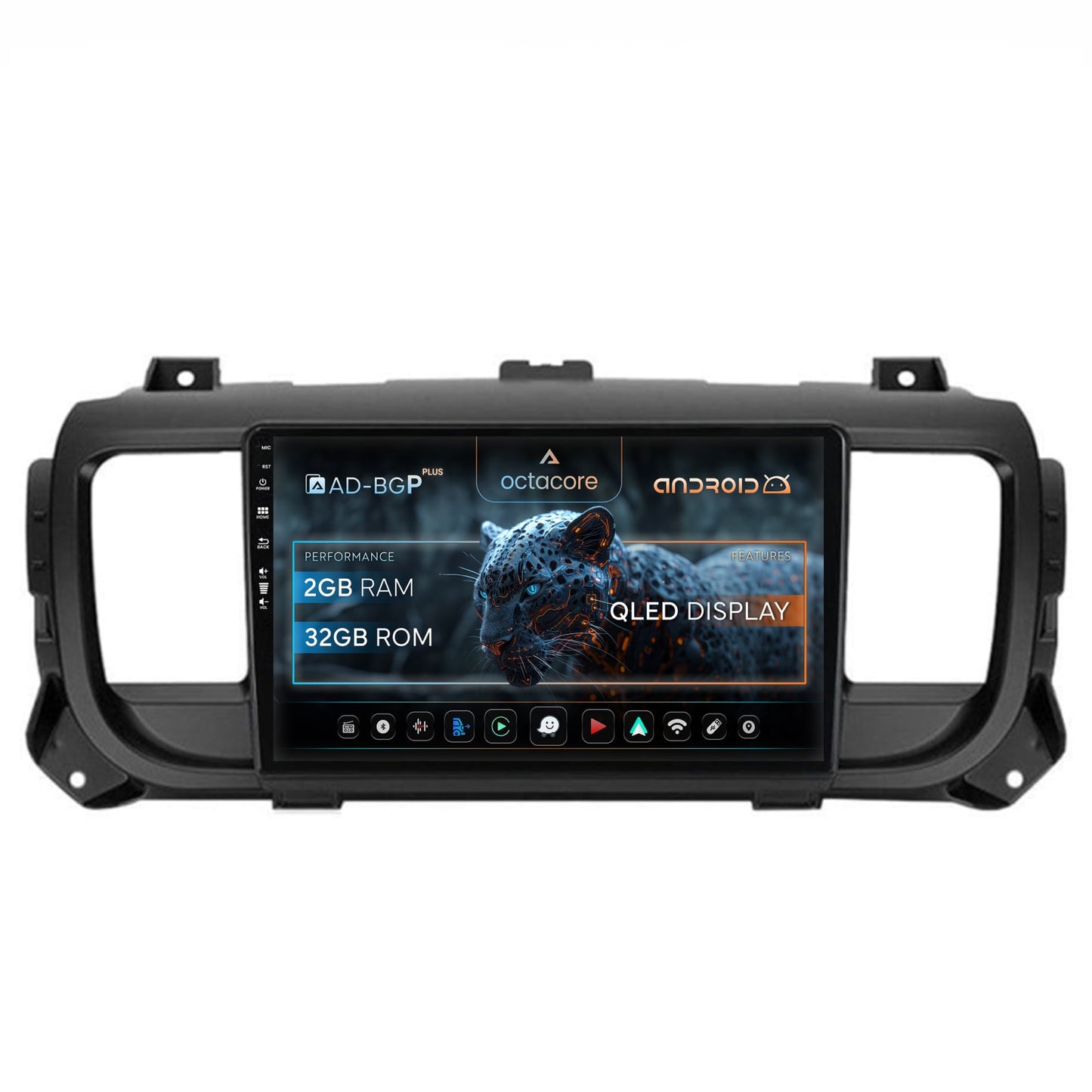Navigatie Toyota Proace (2016+), Android, P-Octacore / 2GB RAM + 32GB ROM, 9 Inch - AD-BGP9002+AD-BGRKIT065V2