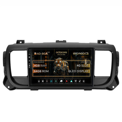 Navigatie Toyota Proace (2016+), Android, A-Octacore / 4GB RAM + 64GB ROM, 9 Inch - AD-BGA9004+AD-BGRKIT065V2