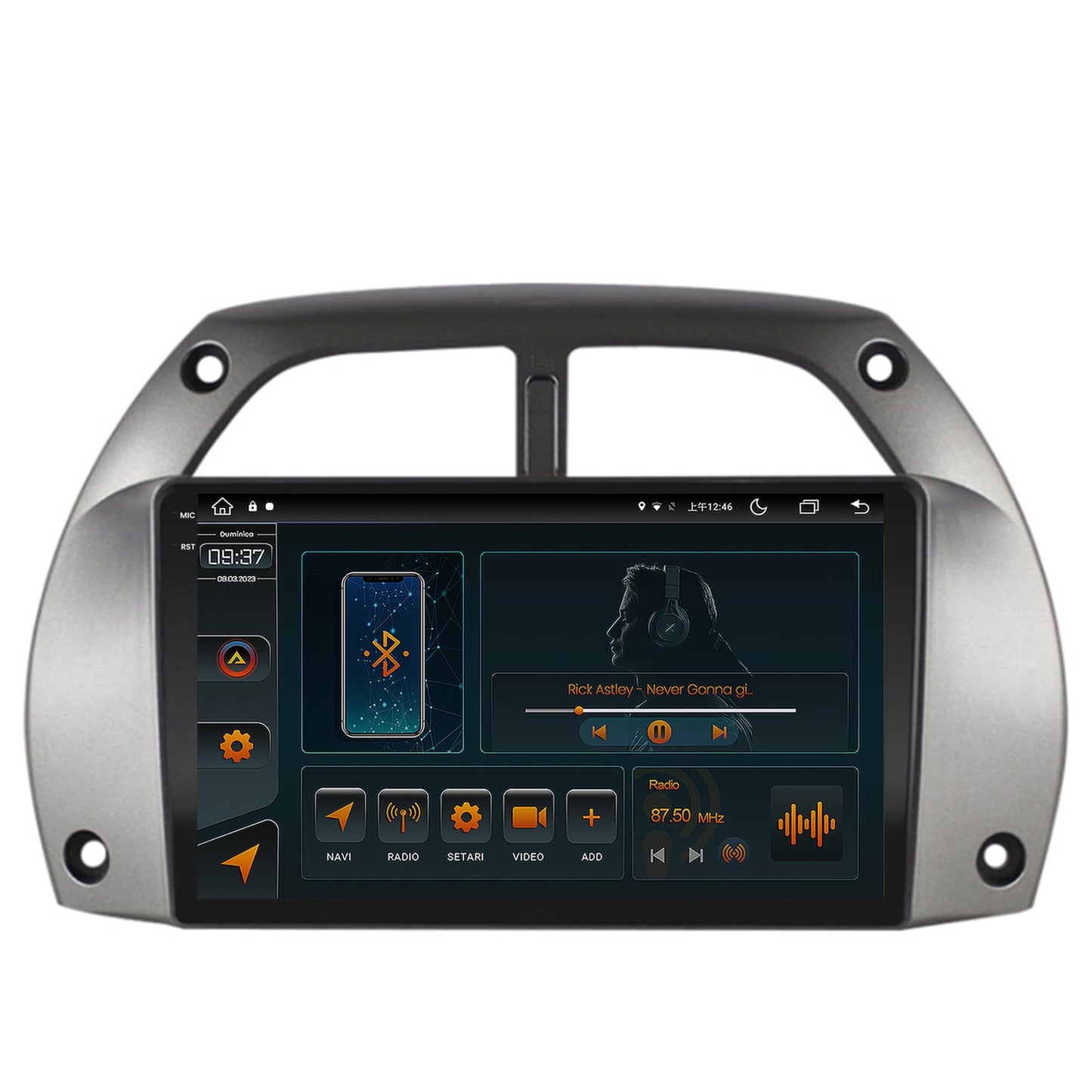Navigatie Toyota RAV4 (2001-2006), Android, V-Octacore / 4GB RAM + 64GB ROM, 9.5 Inch - AD-BGV9004+AD-BGRKIT109