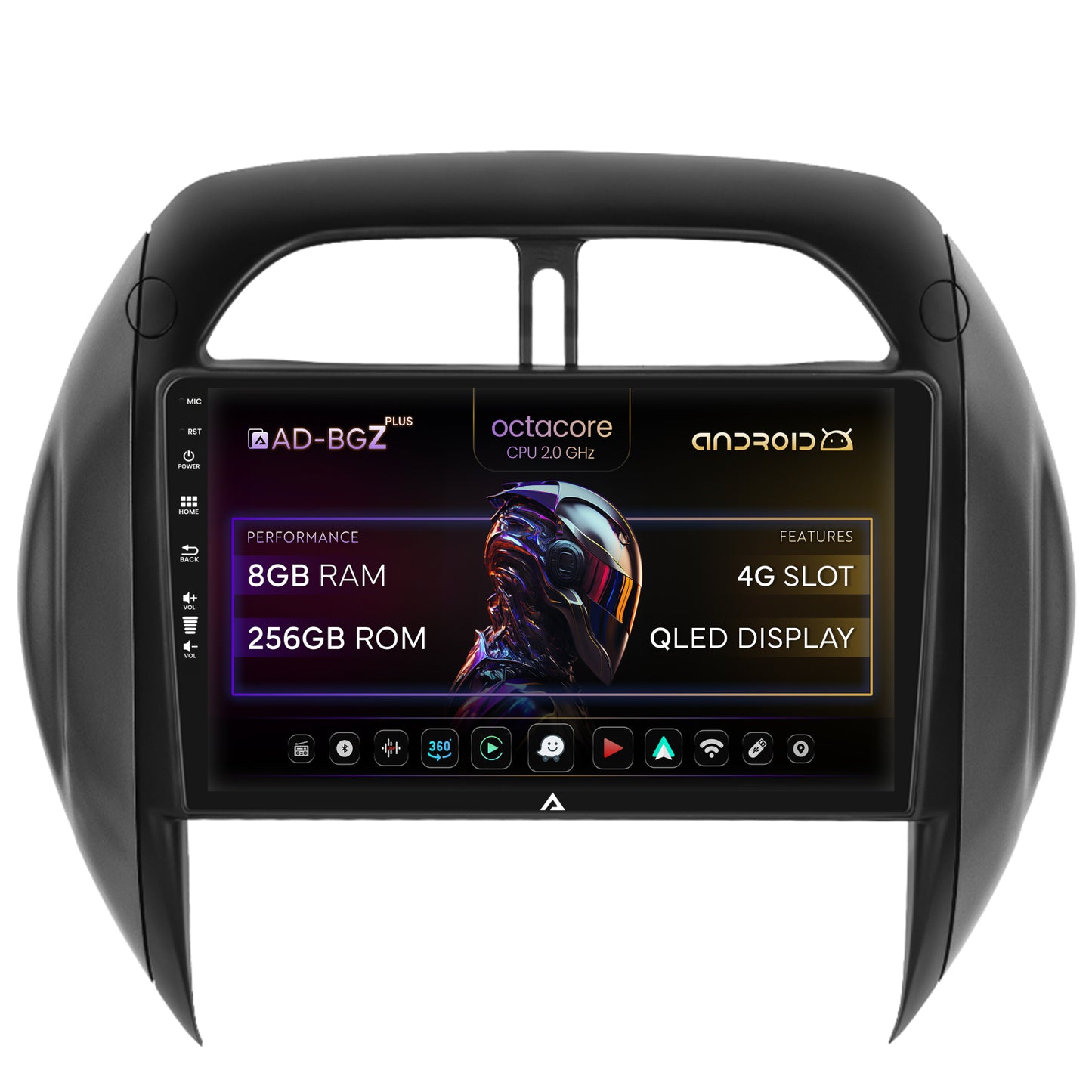 Navigatie Toyota RAV4 (2003-2005), Android, Z-Octacore / 8GB RAM + 256GB ROM, 9 Inch - AD-BGZ9008+AD-BGRKIT109V4