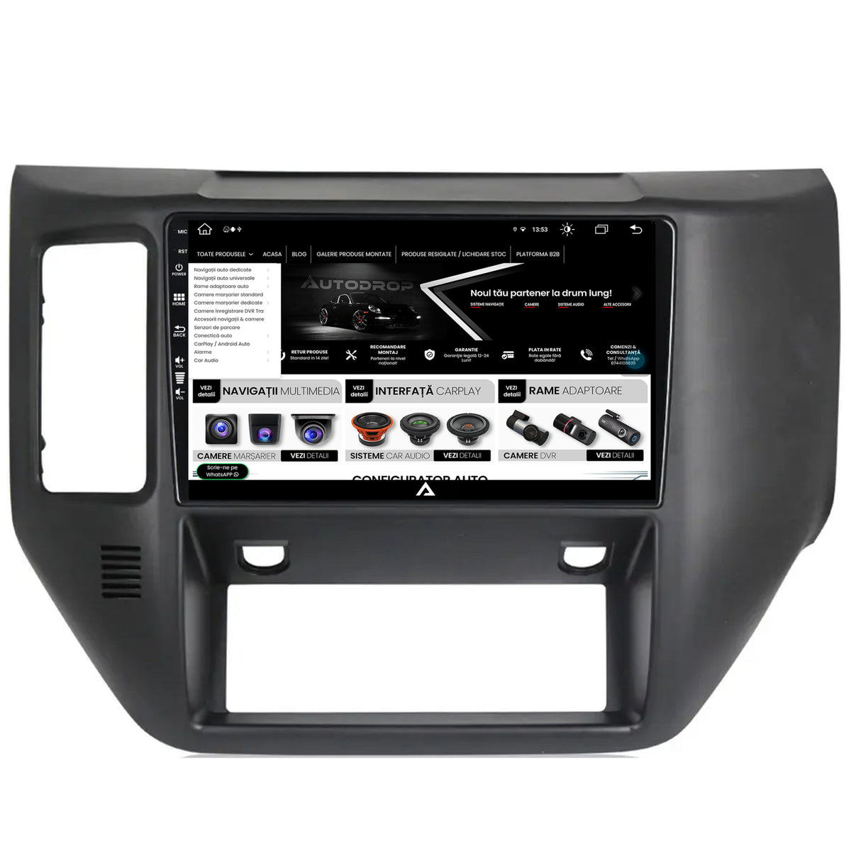 Navigatie Nissan Patrol (2004-2012), Android, Z-Octacore / 8GB RAM + 256GB ROM, 9 Inch - AD-BGZ9008+AD-BGRKIT166V2