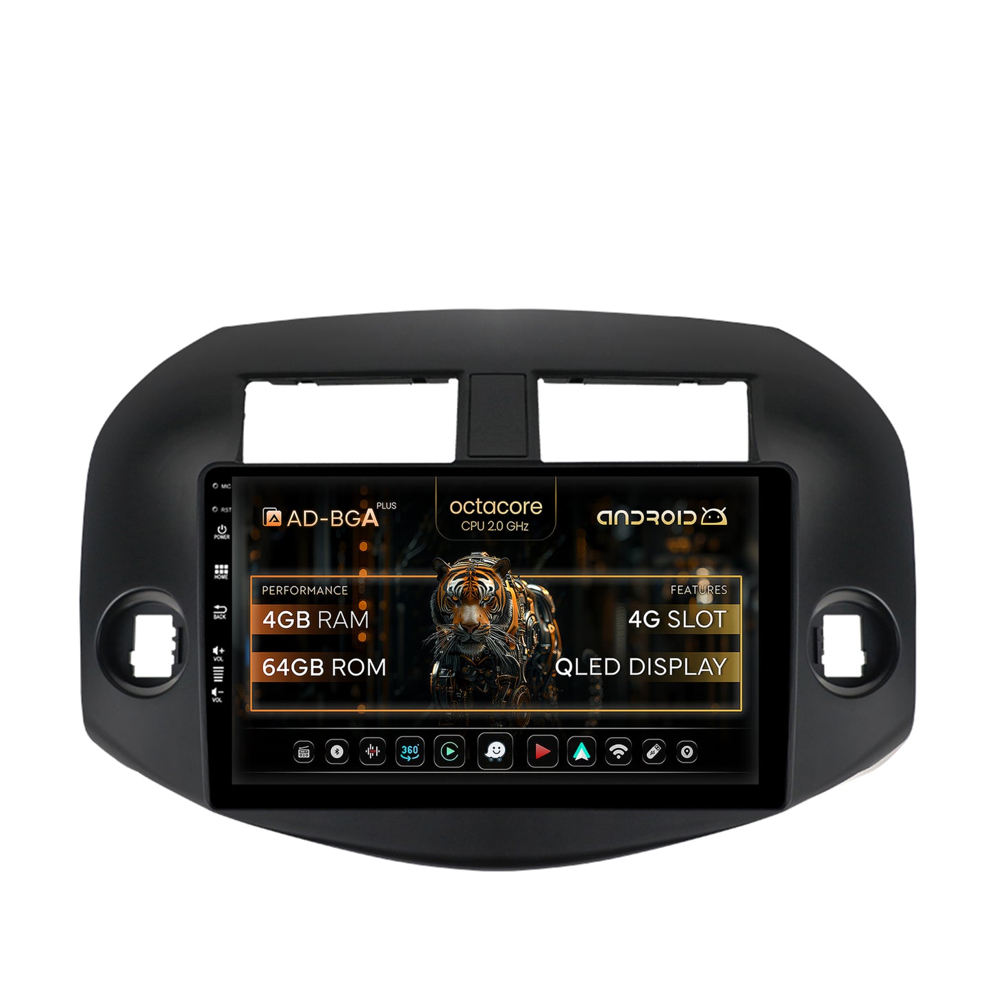 Navigatie Toyota RAV4 (2005-2013), Android, A-Octacore / 4GB RAM + 64GB ROM, 10.1 Inch - AD-BGA10004+AD-BGRKIT069B