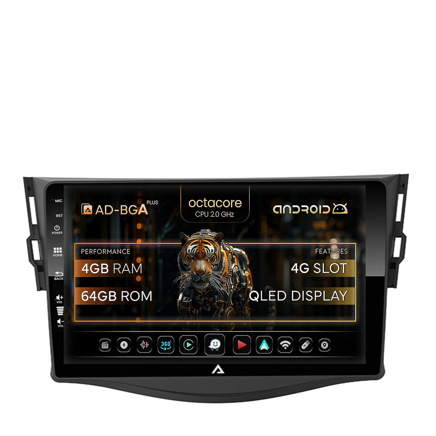 Navigatie Toyota RAV4 (2006-2013), Android, A-Octacore / 4GB RAM + 64GB ROM, 9 Inch - AD-BGA9004+AD-BGRKIT096